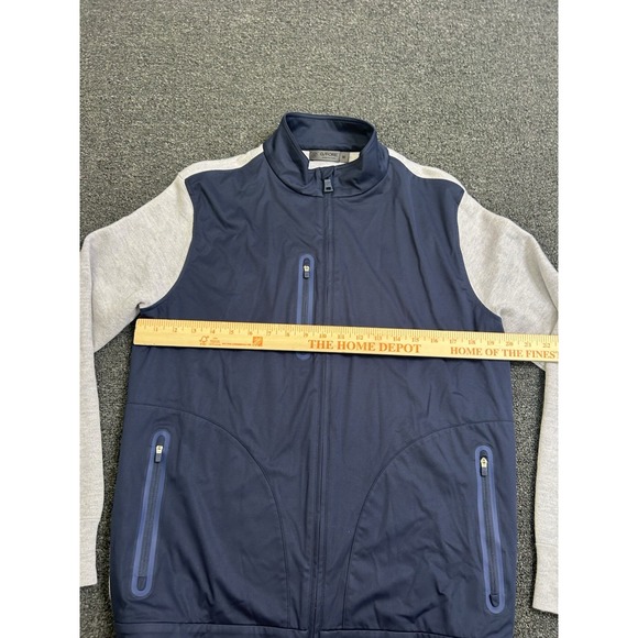 G/Fore Merino Wool Hybrid Full Zip Jacket Navy/Biege Mens Size Medium Golf Wear - Picture 5 of 9